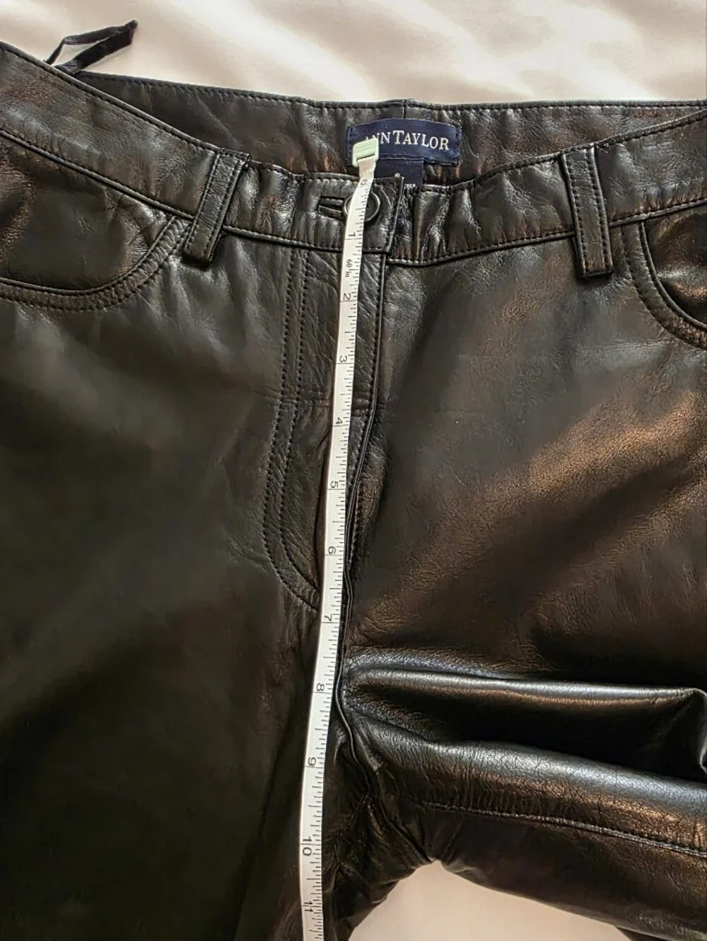 Ann Taylor Vintage Black Leather Pants Size 6